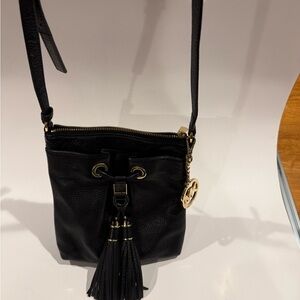 Michael Kors Black Crossbody Bag with Gold Details